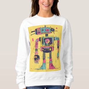 Camiseta Neon Panelbot - Suores de Ilustração Robô Pop-Tech