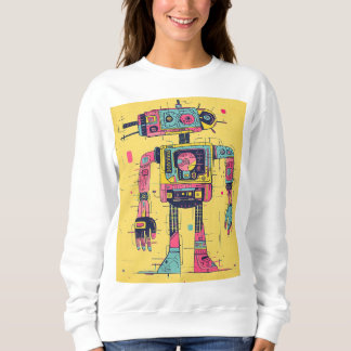 Camiseta Neon Panelbot - Suores de Ilustração Robô Pop-Tech