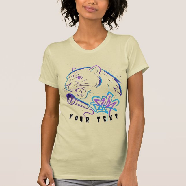 Camiseta Neon Panther Grafite Mic Art (Frente)