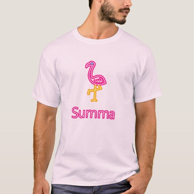 Camiseta Neon Pink Flamingo Summa (Verão) (Frente)