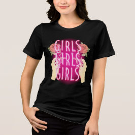 Camiseta Neon Pink Girls Girls Girls Sign