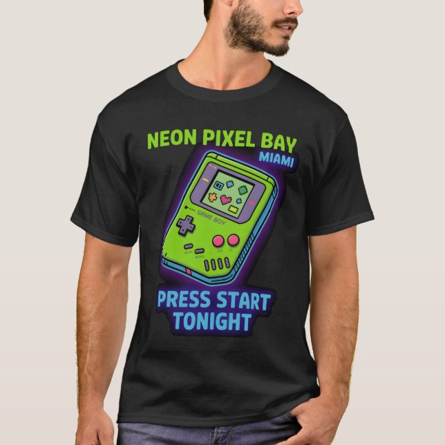 Camiseta Neon Pixel Bay (Frente)