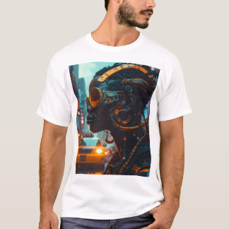 Camiseta Neon Pulse: Sentinela Cibernética