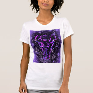 Camiseta Neon Purple Elephant Walking - Starry Night