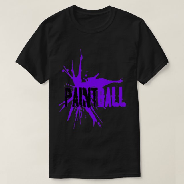 Camiseta Néon púrpura de Paintball (Frente do Design)