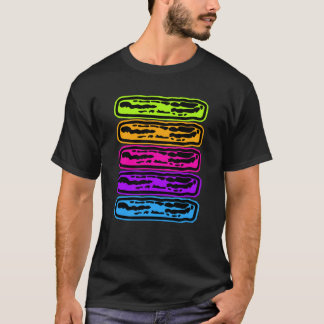 Camiseta Neon Rainbow Bacon Lover