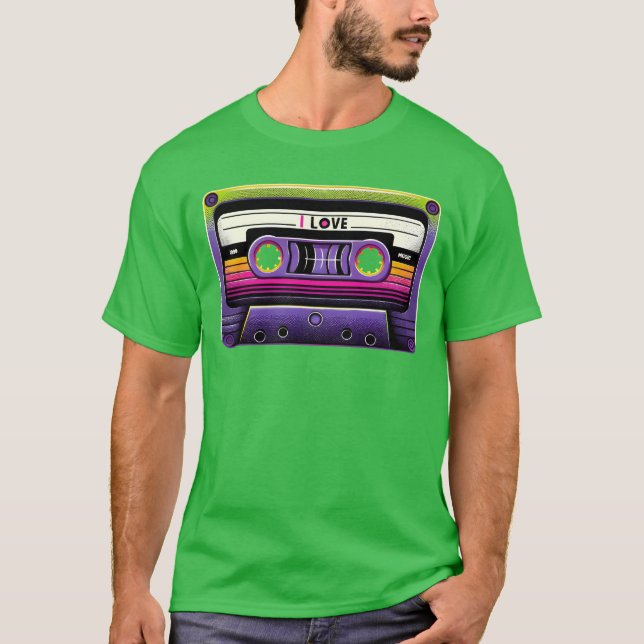 Camiseta Neon Retro Mitape girl (Frente)
