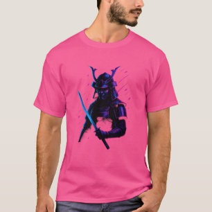 Camiseta Neon Samurai: A lâmina do futuro