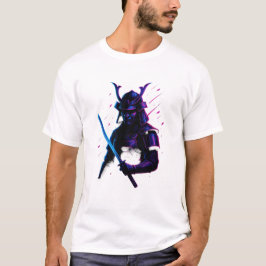 Camiseta Neon Samurai: A lâmina do futuro