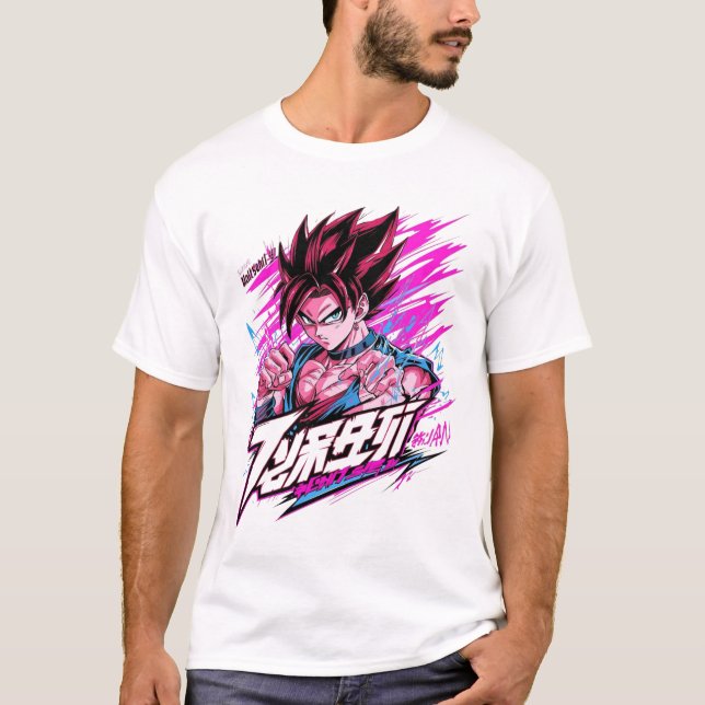 Camiseta Neon Samurai Anime (Frente)