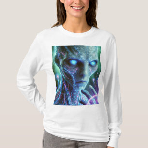 Camiseta 👾 ✨ "Neon Sentinel: Guardião das Fores Místicas