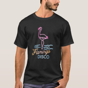 Camiseta Neon Sinal Flamingo Disco