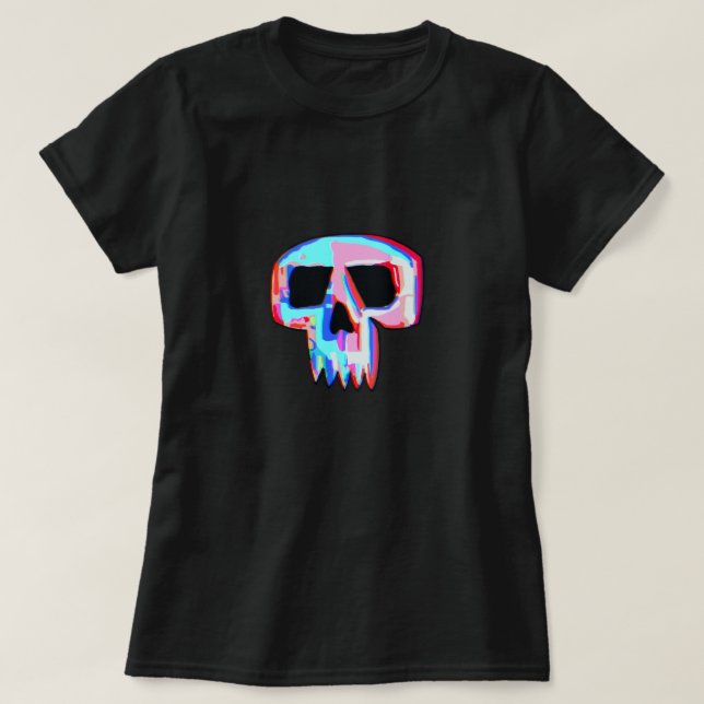 Camiseta Neon Skull (Frente do Design)