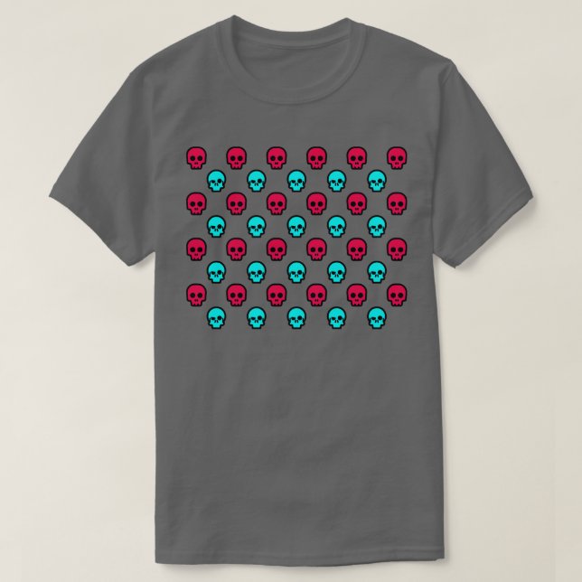 Camiseta Neon Skulls (Frente do Design)