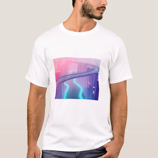Camiseta Neon Skybridge Dreamscape (Frente)