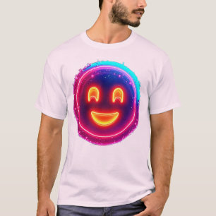 Camiseta Neon Smile: Desenho de Brilho Feliz e Radiante