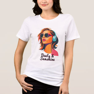 Camiseta Neon Soundwave: Elétrica de Verão