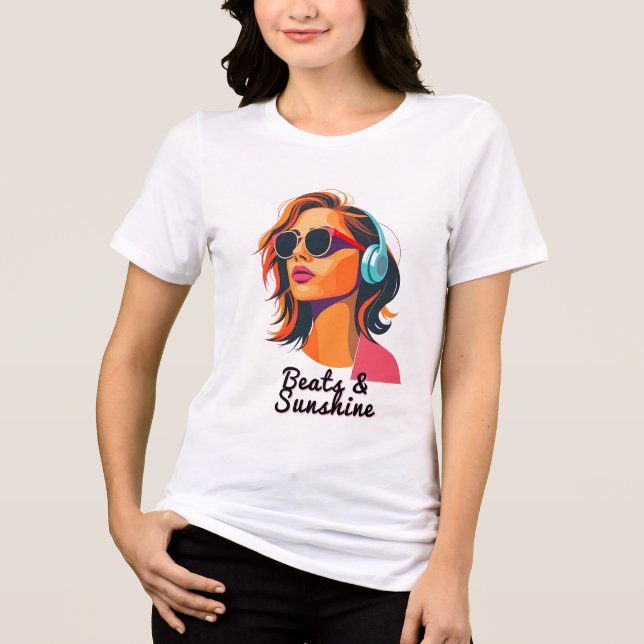 Camiseta Neon Soundwave: Elétrica de Verão (Frente)