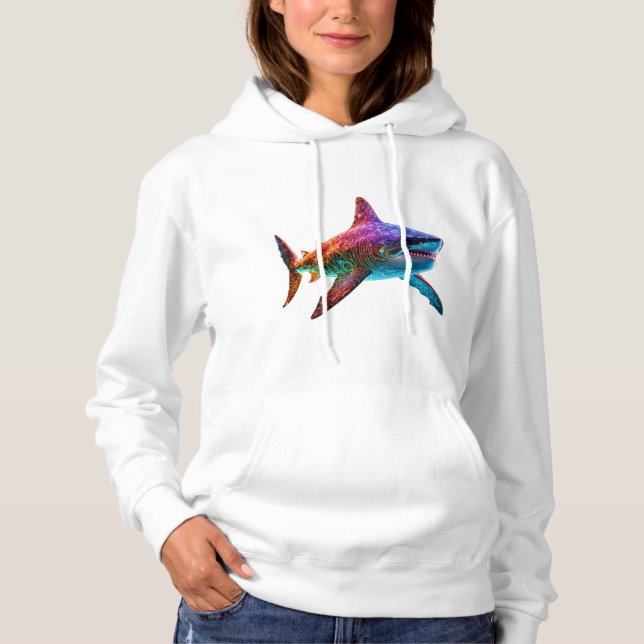 Camiseta Neon Spectrum Shark (Frente)