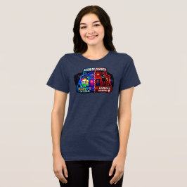 Camiseta Neon Split‑Panel Uma Casa Dividida