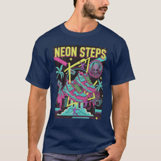 Camiseta Neon Steps Retro Athletic retro
