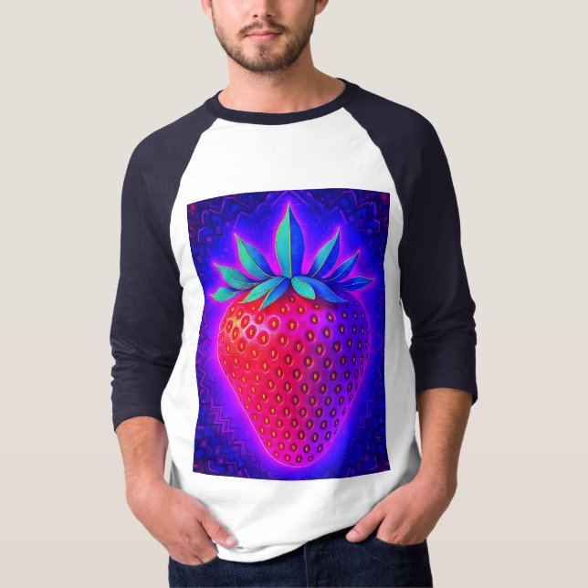 CAMISETA NEON STRAWBERRY (Frente)