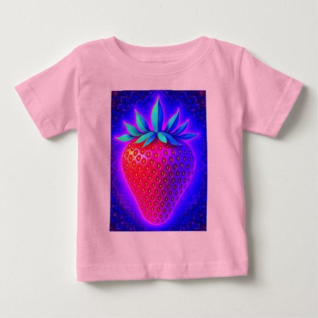 CAMISETA NEON STRAWBERRY (Frente)
