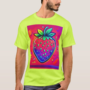 Camiseta Neon Strawberry Pop
