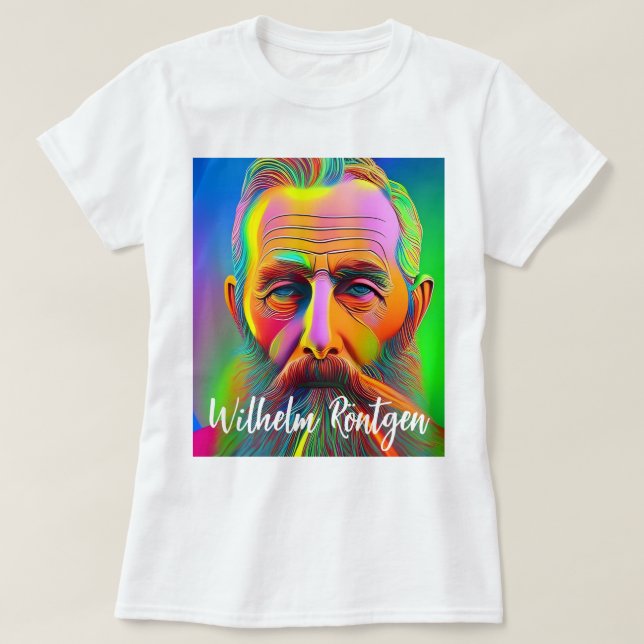 Camiseta Neon Wilhelm Röntgen (Frente do Design)