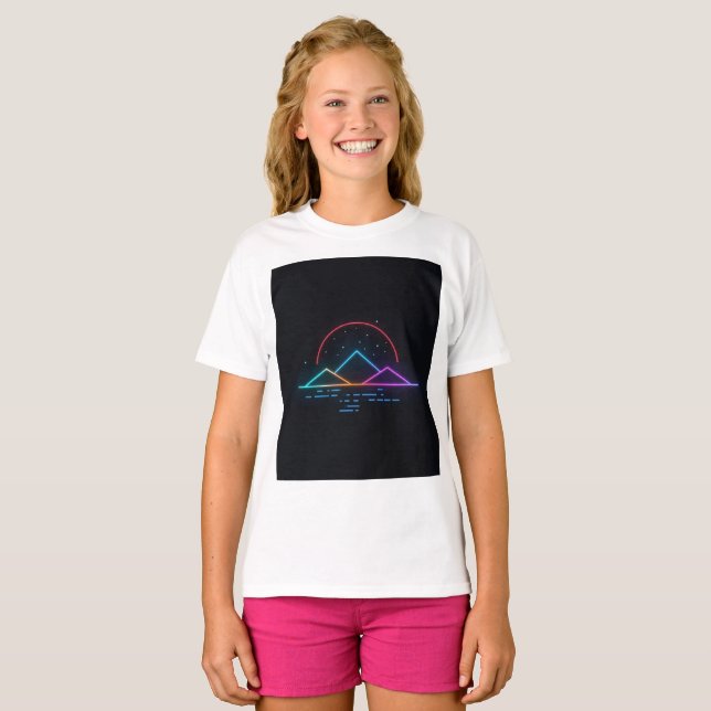 Camiseta Neon Winter Streetwear Mood Artwork (Frente Completa)