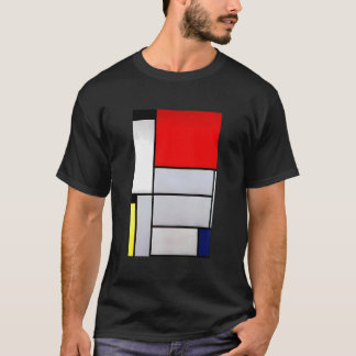 Camiseta Neoplasticismo Abstrato de Pintura Por Piet Mon