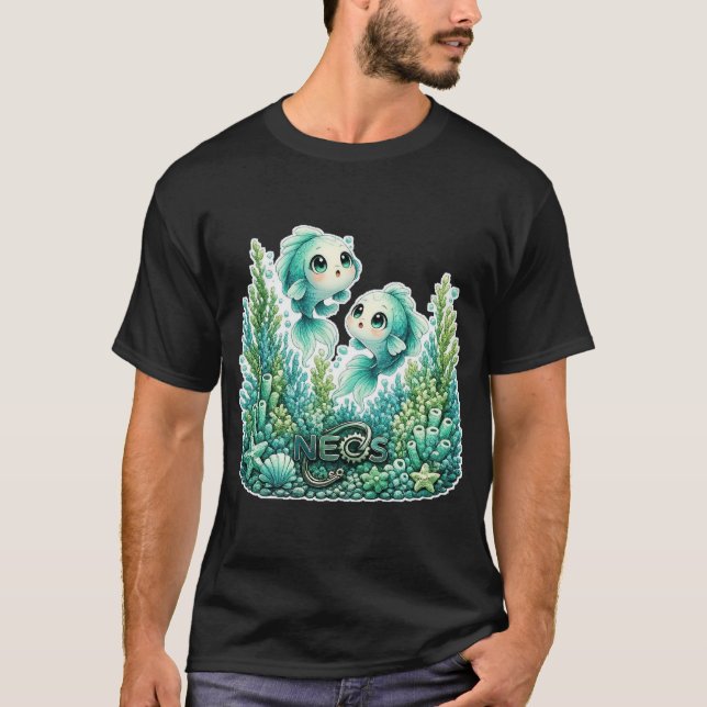 Camiseta Neos Kawaii Zodíaco Peixes (Frente)