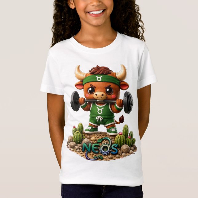 Camiseta Neos Zodíaco Kawaii Touro (Frente)