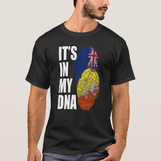 Camiseta Neozelandês E Butanês Misturam DNA Bandeira Heranç
