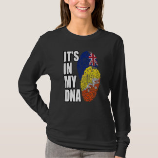 Camiseta Neozelandês E Butanês Misturam DNA Bandeira Heranç