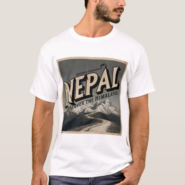 CAMISETA NEPAL DESCOBRIR OS HIMALÁYAS (Frente)