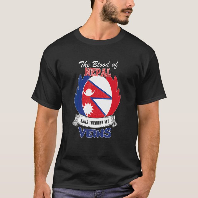 Camiseta Nepal em Minhas Veias (Frente)