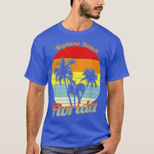 Camiseta Neptune Beach Florida Retro Tropical Palm Trees Va