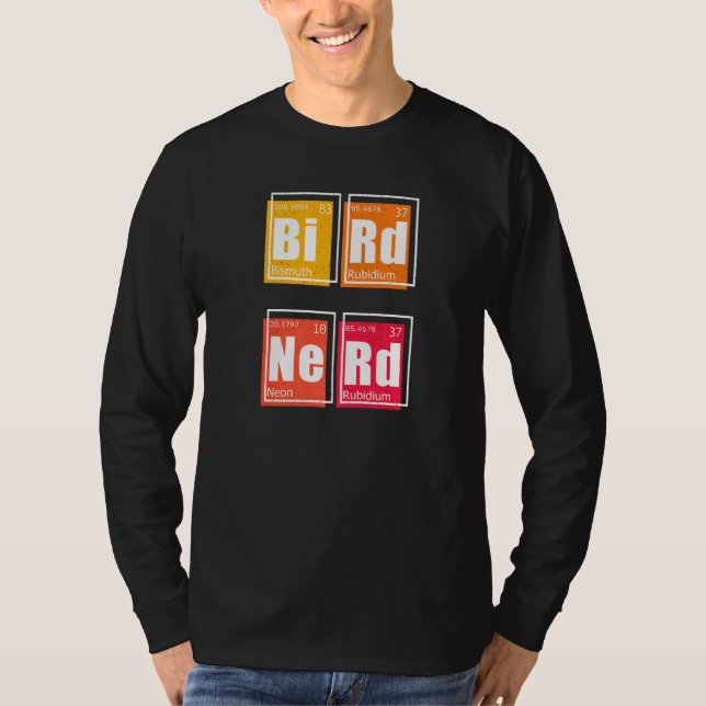 Camiseta Nerd AVE Mesa periódica de elementos Vigilância de (Frente)