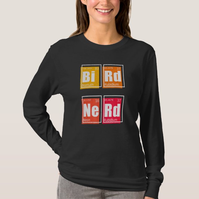 Camiseta Nerd AVE Mesa periódica de elementos Vigilância de (Frente)