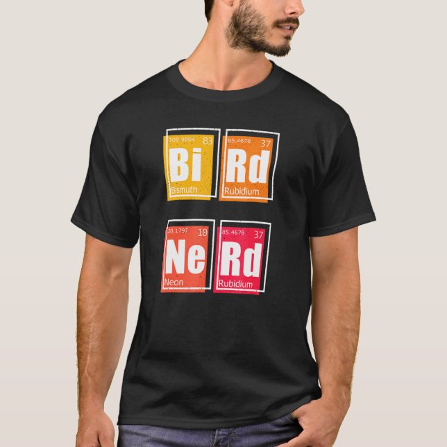 Camiseta Nerd AVE Mesa periódica de elementos Vigilância de (Frente)