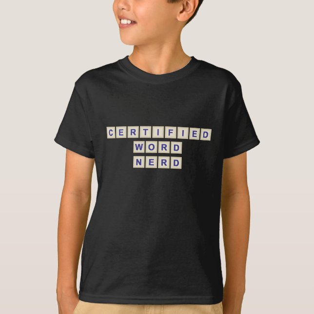 Camiseta Nerd certificado da palavra (Frente)