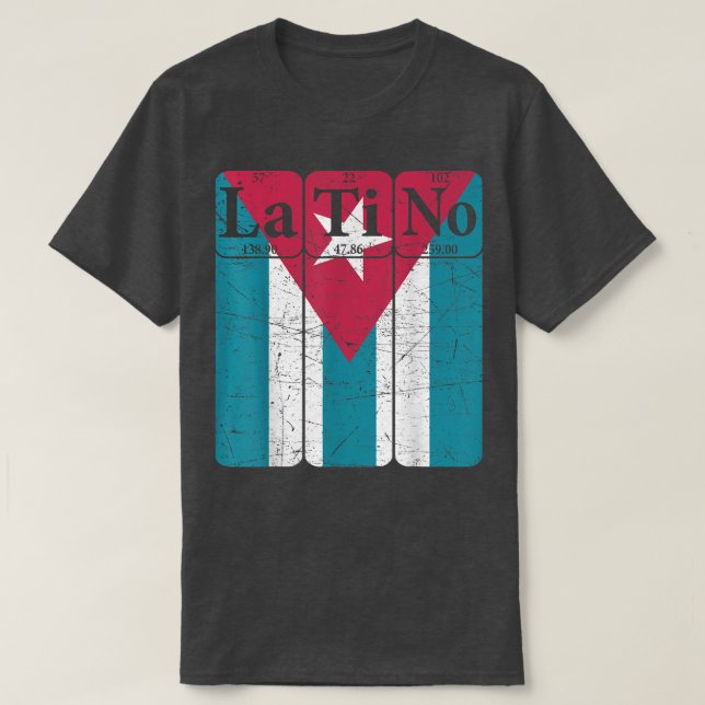 Camiseta Nerd Científico de Elementos de Mesa Periódicos de (Frente do Design)