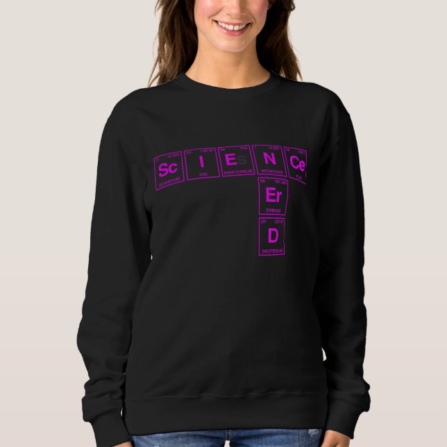 Camiseta Nerd Científico Escrito Em Elementos Do T Periódic (Frente)