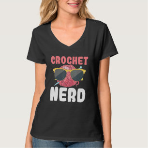 Camiseta Nerd Crochet Óculos de sol tricô
