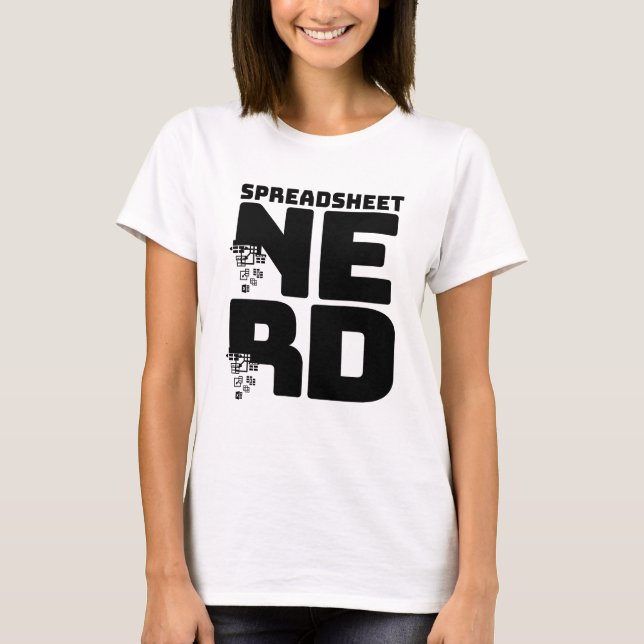 Camiseta Nerd da planilha (Frente)