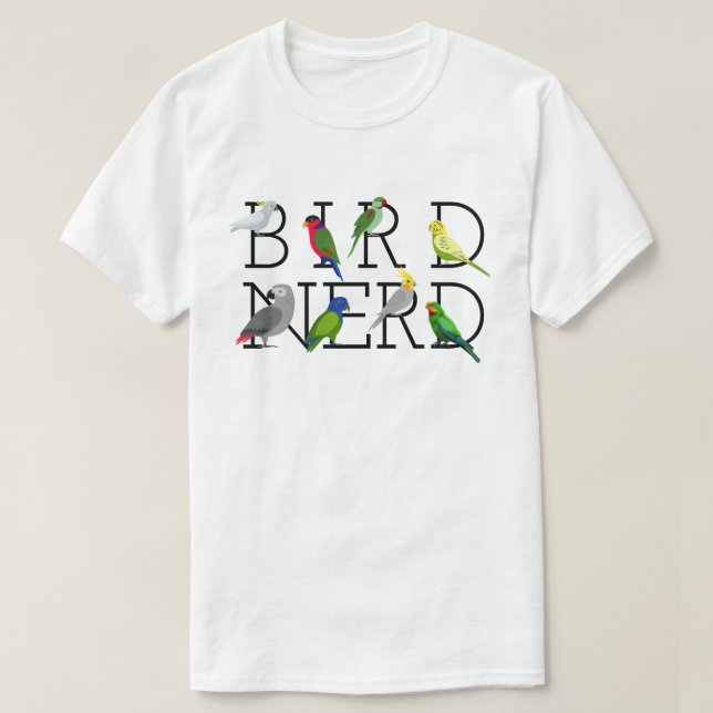 Camiseta Nerd de aves (Frente do Design)