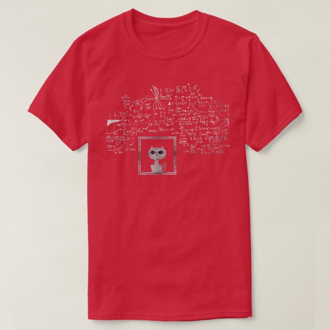 Camiseta Nerd de Ciência da Física Quântica de Cat Schrodin (Frente do Design)