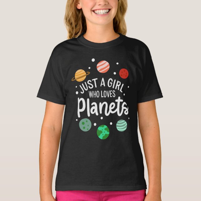 Camiseta Nerd De Ciência Que Ama Planetas (Frente)