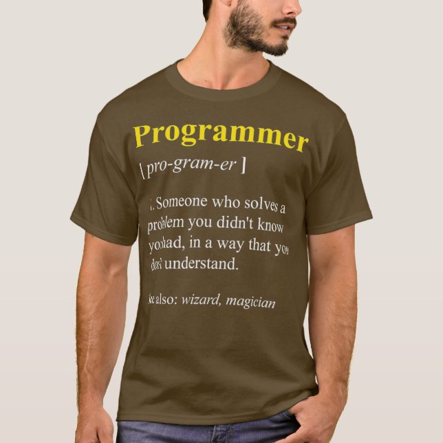 Camiseta Nerd de Computador Engraçado Definição de Programa (Frente)